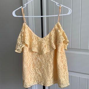 Lace cold shoulder top